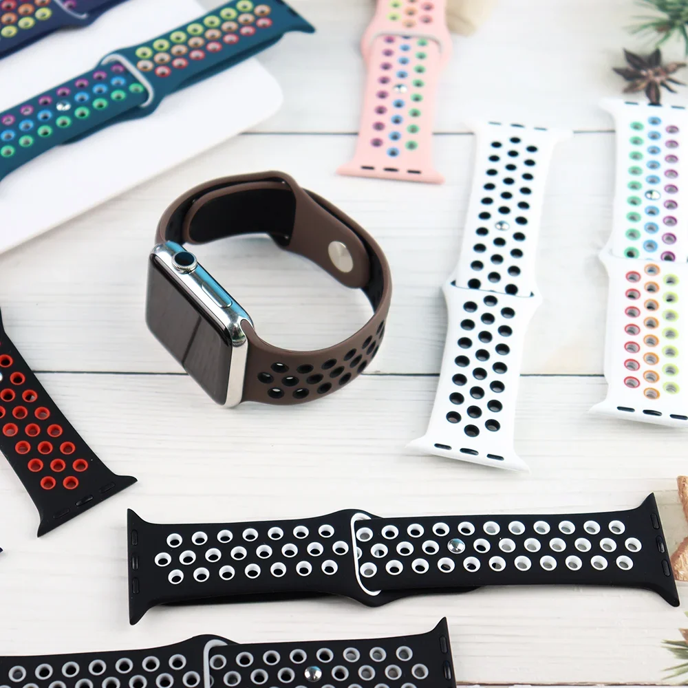 Sport watch strap For Apple Watch Bands Ultra 49mm 44mm 45mm 38/40mm 41mm Silicone Pride Bracelet iWatch Series 8 7 6 4 5 3 9 SE