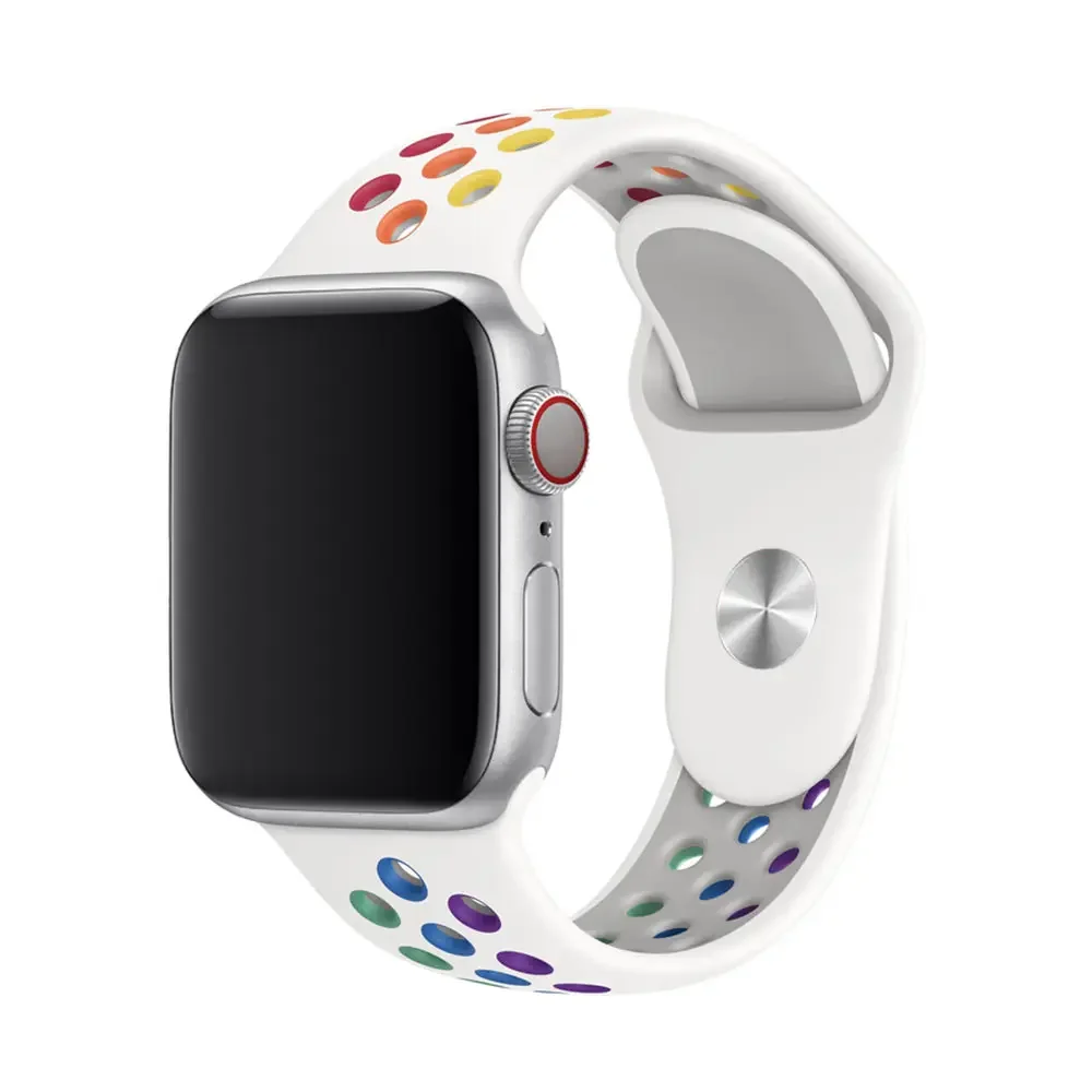 Sport watch strap For Apple Watch Bands Ultra 49mm 44mm 45mm 38/40mm 41mm Silicone Pride Bracelet iWatch Series 8 7 6 4 5 3 9 SE