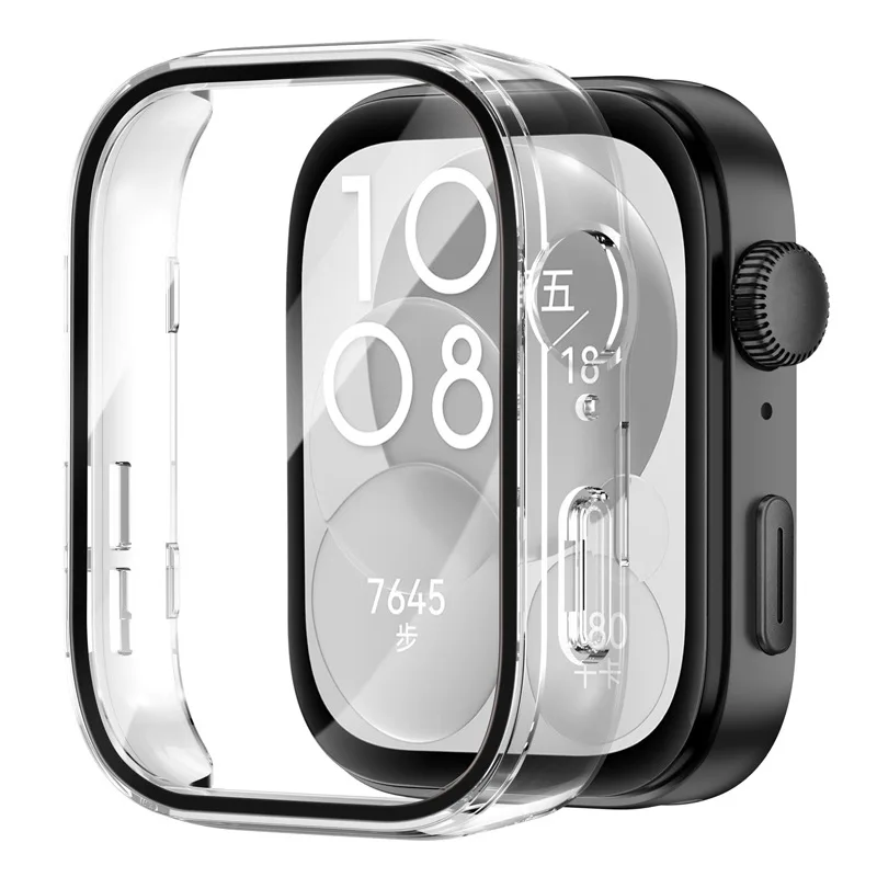 Glass+Case For Huawei Watch Fit 5 4 3 All-Around Screen Protector Hard PC Bumper Tempered Watch Case Huawei Watch Fit 5 4 Pro