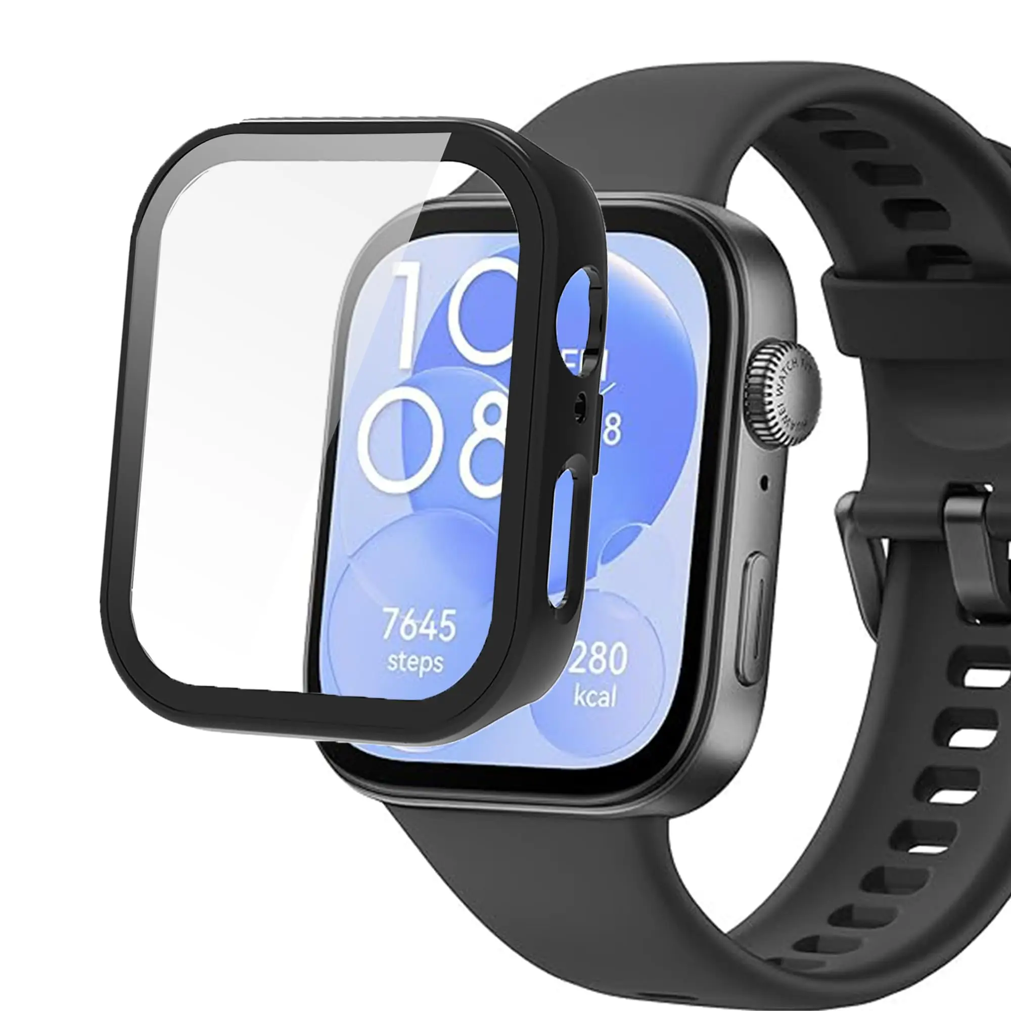 Glass+Case For Huawei Watch Fit 5 4 3 All-Around Screen Protector Hard PC Bumper Tempered Watch Case Huawei Watch Fit 5 4 Pro
