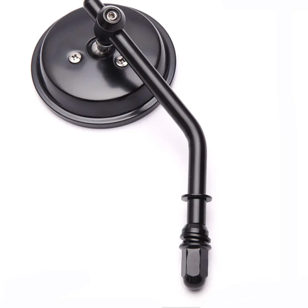 M8 Motorcycle Round Rearview Mirror Side Mirrors Retro Rear Mirrors for Harley Dyna Bobber Chopper Sportster Old School Touring