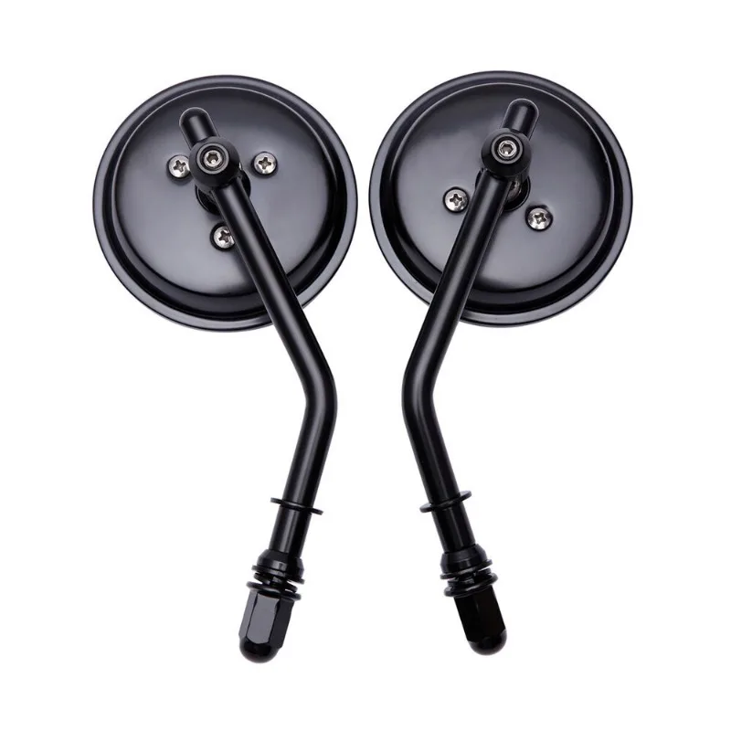 M8 Motorcycle Round Rearview Mirror Side Mirrors Retro Rear Mirrors for Harley Dyna Bobber Chopper Sportster Old School Touring