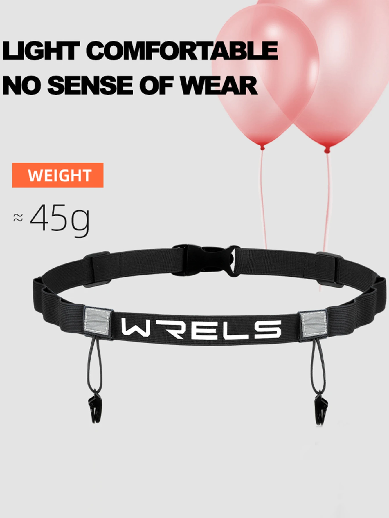 WRELS Unisex Triathlon Marathon Race Number Belt With Gel Holder Running Belt Cloth Belt Motor Running Outdoor Sports