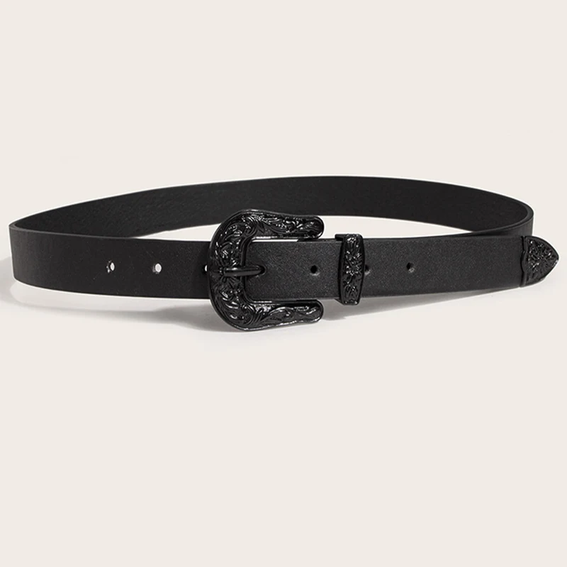 Women Belt Designer Belt Fashion Punk Cowboy Women's Trousers Belt for Jeans Belts for Lady Black Belts Waist Belts Strap ZX023