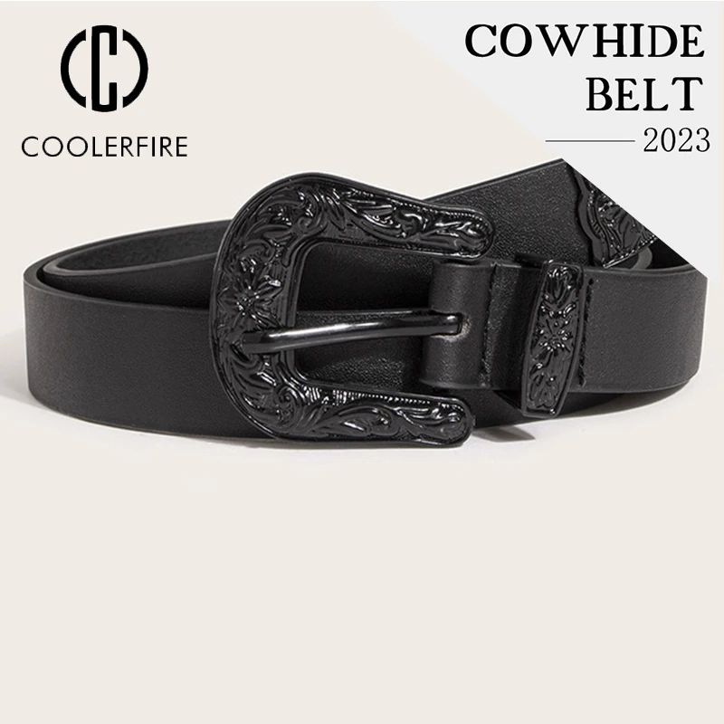 Women Belt Designer Belt Fashion Punk Cowboy Women's Trousers Belt for Jeans Belts for Lady Black Belts Waist Belts Strap ZX023
