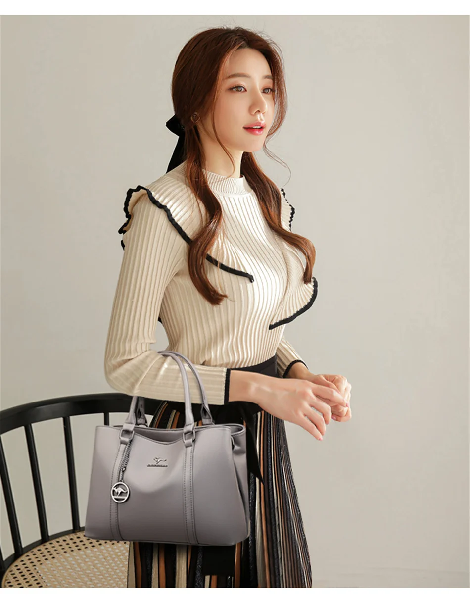 Genuine Brand Luxury Designer Women Bags High Quality Leather Shoulder Crossbody Messenger Tote Bag Large Handbag Purses