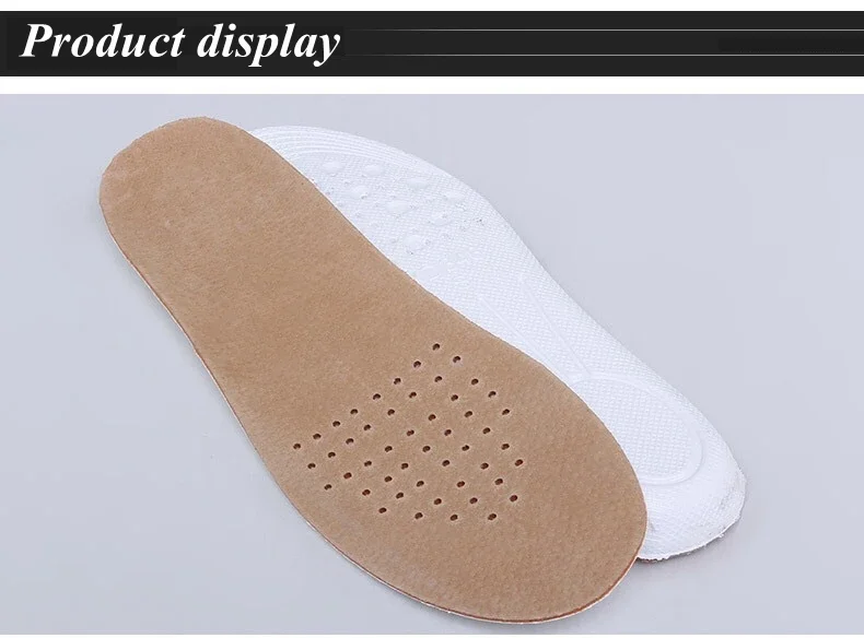 1Pair Height Increase Insole Men Woman Comfort Orthopedic Shoes Insoles Genuine Leather Non-Slip Shoe Pads Arch Support Inserts