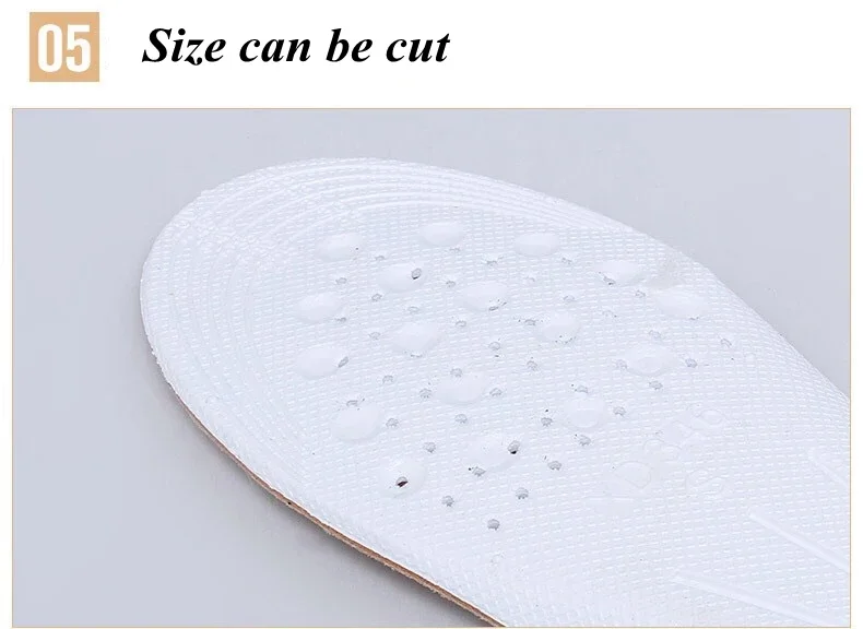 1Pair Height Increase Insole Men Woman Comfort Orthopedic Shoes Insoles Genuine Leather Non-Slip Shoe Pads Arch Support Inserts