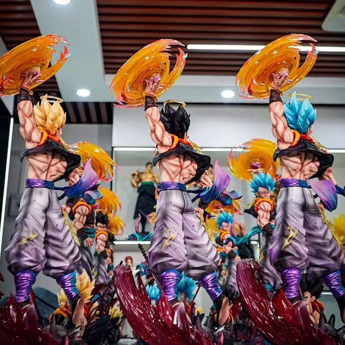 JT Studio Dragon Ball Gogeta Anime Figures 45cm SSj3 Gogeta Action Figurine PVC Statue Desk Decoration Collection Model Toy Gift