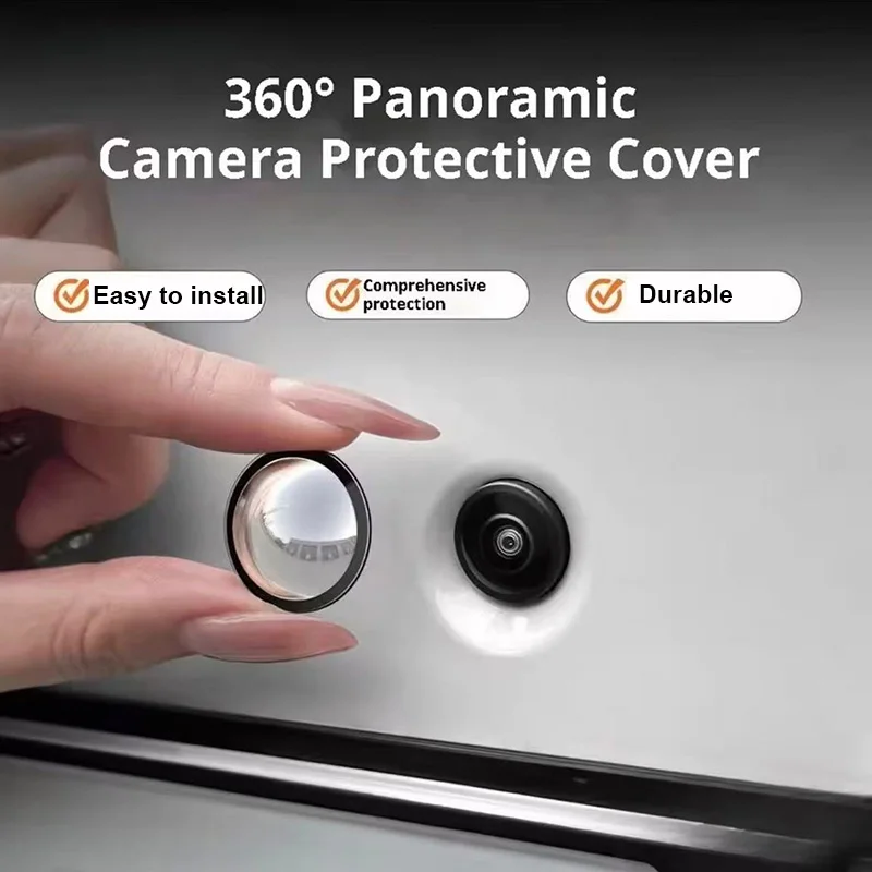 2PCS Car Camera Protective Cover Front Bumper Camera Anti-Scratch Shield Lens Guard PC Protective Cover Kits