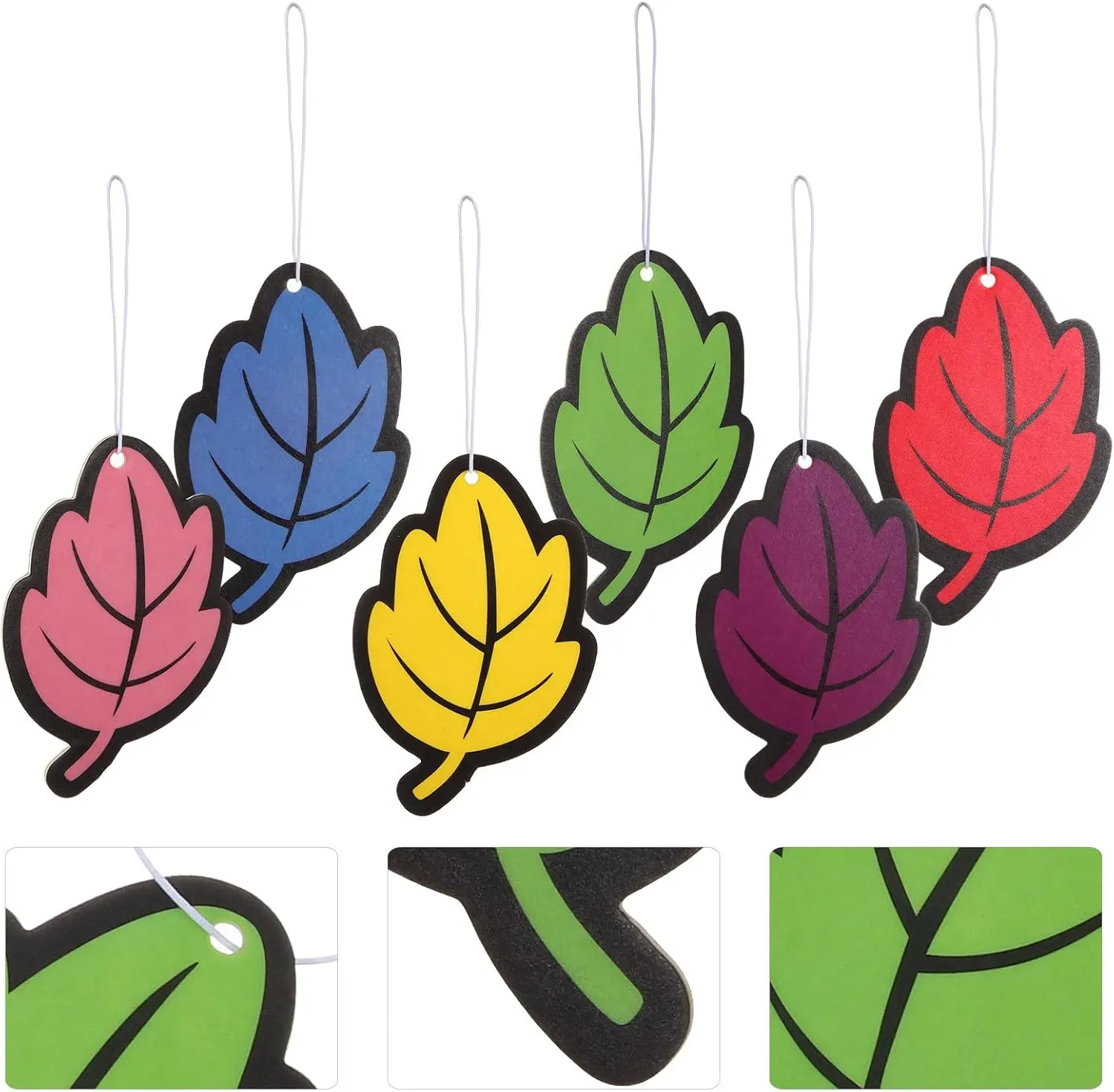 Car Air Freshener Hanging Perfume Odor Eliminator Long-Lasting Fragrance Leaf Paper Auto Aromatherapy Deodorant Supplies Gadgets