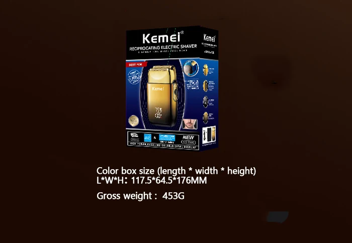 Kemei KM-TX10 Electric Shaver Hair Rechargeable Beard Foil Razor For Men Bald Head Shaving for Men Machine