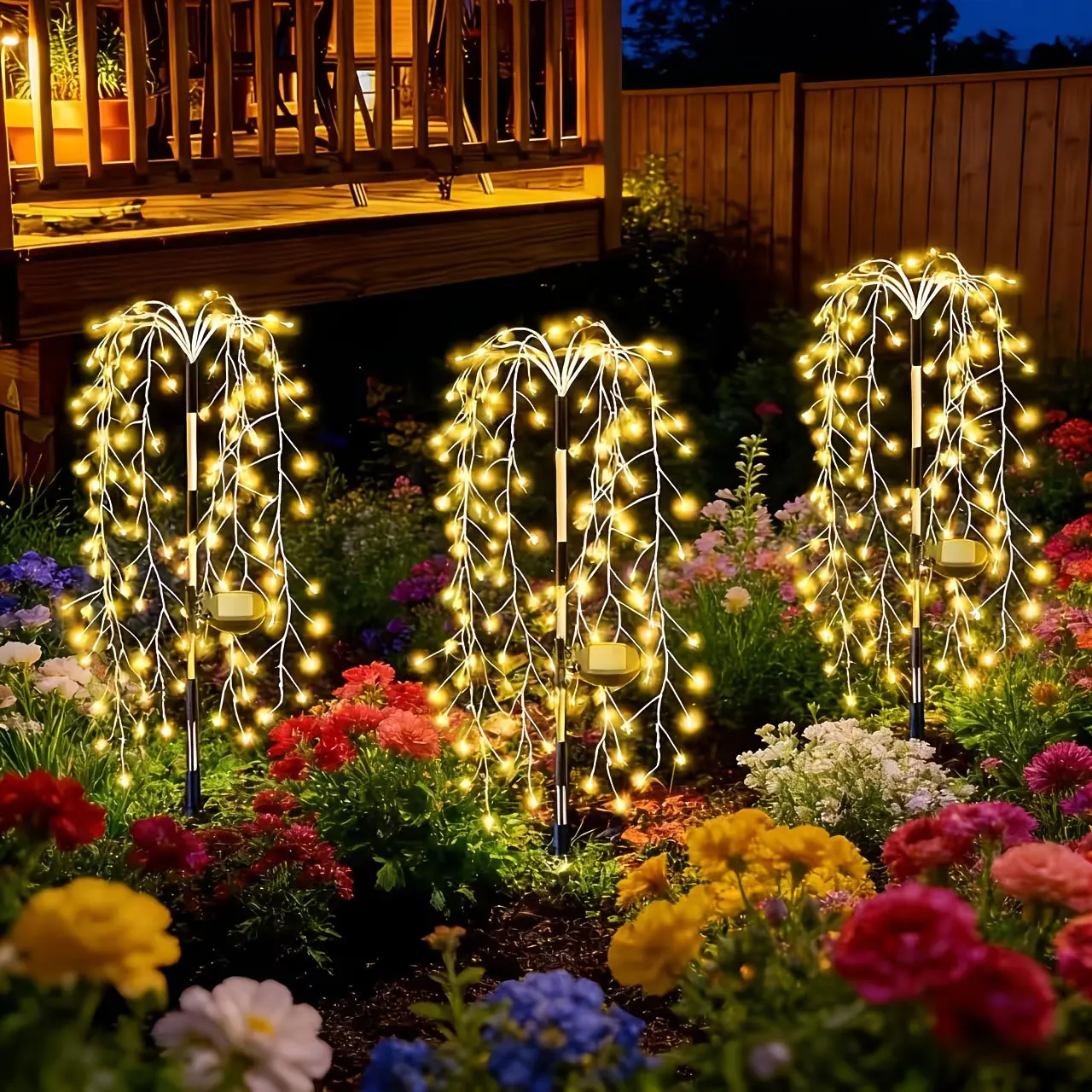 LED Wire String Fairy Light Solar Firework Lights Outdoor Waterproof Solar Lawn Lamp for Villas Gardens Paths Party Decor