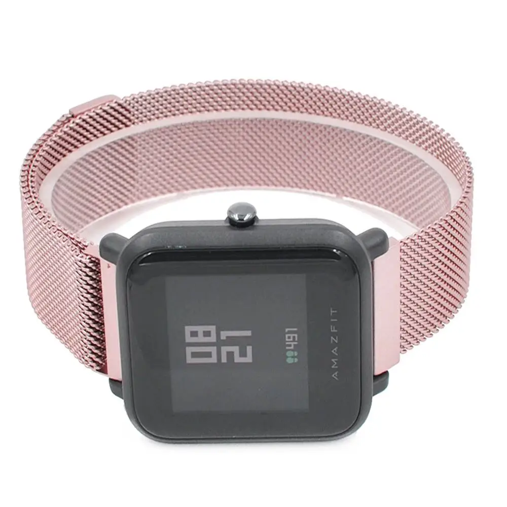 Magnetic Loop for Amazfit GTS/4/2//GTS4 Mini/BALANCE/Active 2/3/4 20mm 22mm Metal Mesh Smartwatch Bracelet Amazfit Bip 5 6 Strap