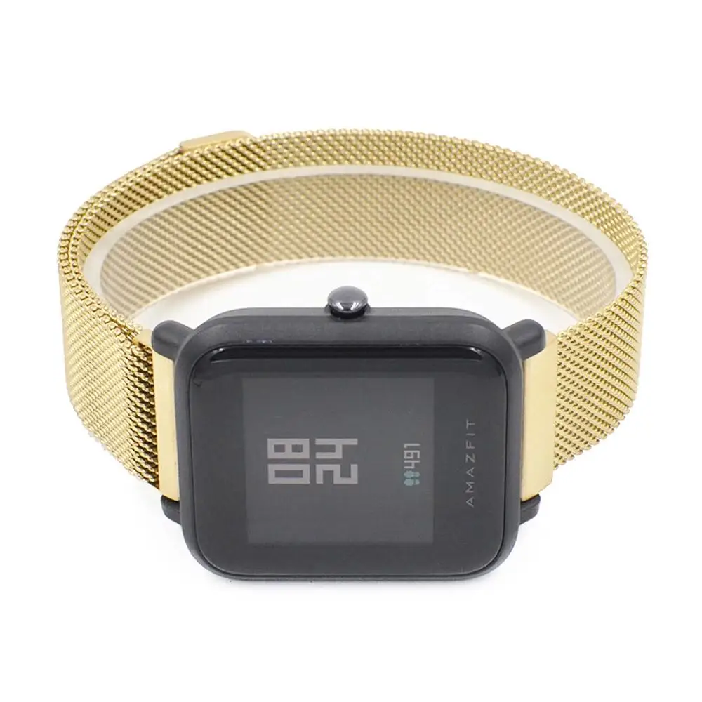 Magnetic Loop for Amazfit GTS/4/2//GTS4 Mini/BALANCE/Active 2/3/4 20mm 22mm Metal Mesh Smartwatch Bracelet Amazfit Bip 5 6 Strap