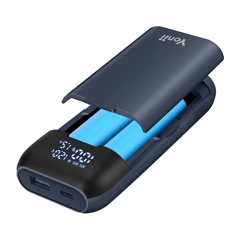 18650 Battery Charger Case DIY Power Bank Box QC3.0 PD 18W Fast Charging Case for 18650 217000 20700 Lithium Battery Charger Box