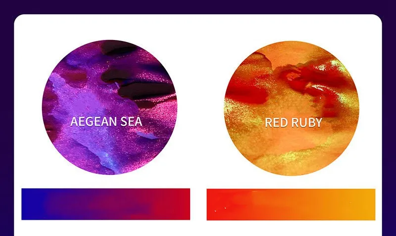 18ml Gradual Sheen Color Fountain Pen Ink Bottle Non-Carbon for Calligraphy Glass Dip Pen School Ofiice Stationary Supplies Gift