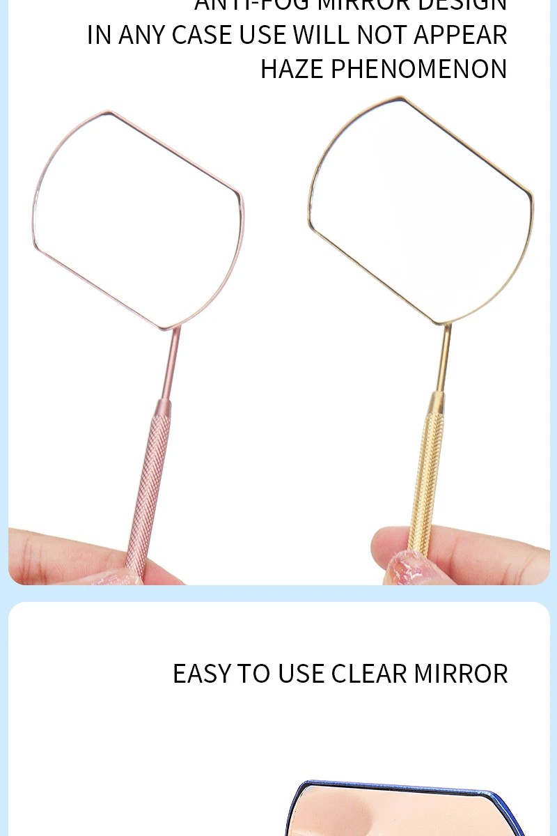 1 Pc Magnifying Checking Eyelash Extension Makeup Mirror Stainless Steel Handle Beauty Tool for False Eyelashes Grafting Tools