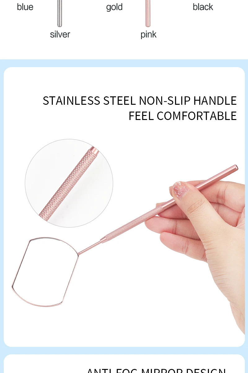 1 Pc Magnifying Checking Eyelash Extension Makeup Mirror Stainless Steel Handle Beauty Tool for False Eyelashes Grafting Tools