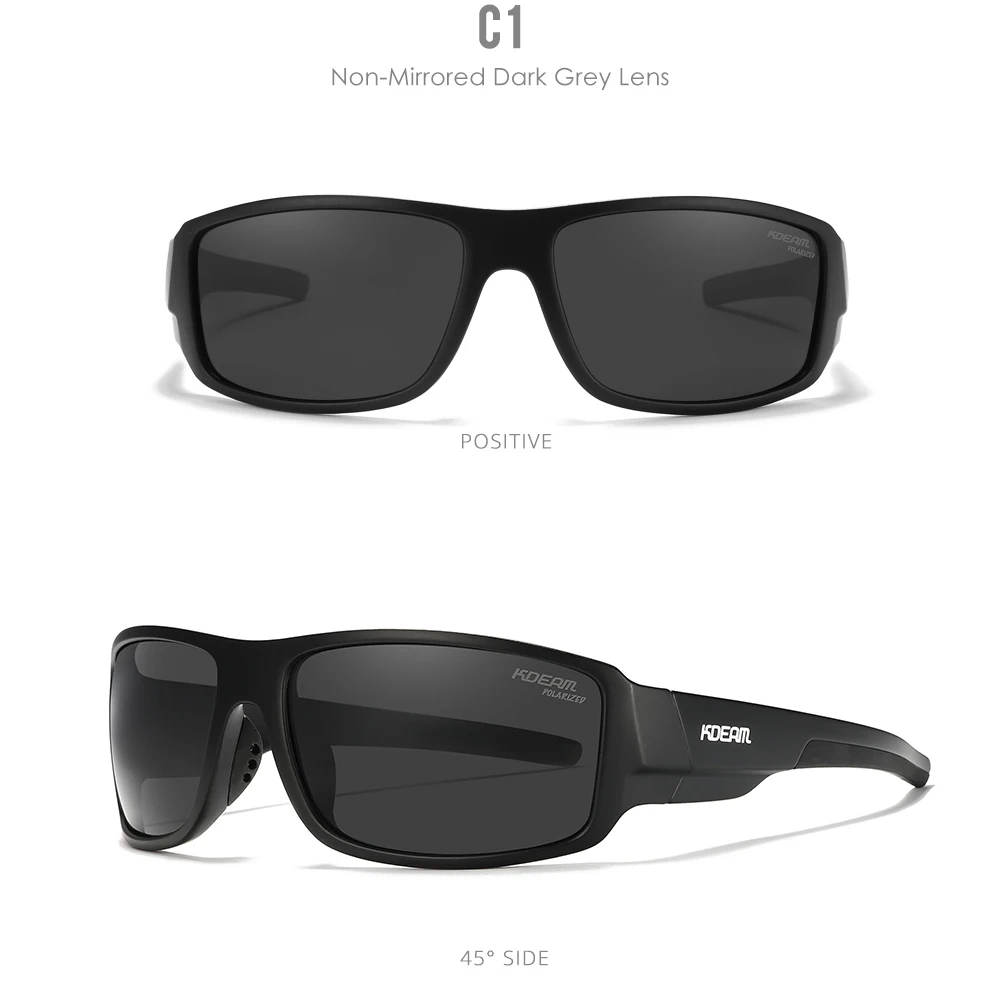 KDEAM Performance Polarized Sunglasses For Men Printing Pattern Designing Frame Glasses Transmittance Cat.3 Men's Sports Goggles