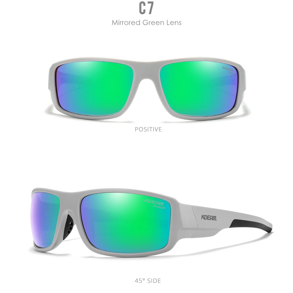 KDEAM Performance Polarized Sunglasses For Men Printing Pattern Designing Frame Glasses Transmittance Cat.3 Men's Sports Goggles