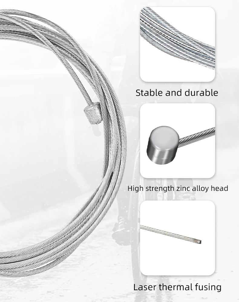 1/5Pcs Stainless Steel Brake Inner Cable Line MTB Mountain Road Bicycle Bike Derailleur Shift Wire 2100mm/1700mm/1550mm/1100mm