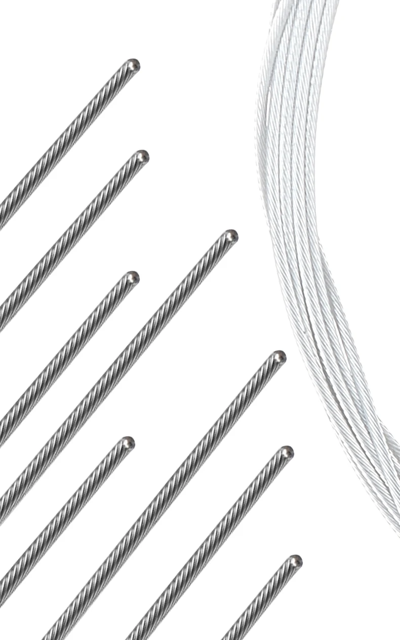 1/5Pcs Stainless Steel Brake Inner Cable Line MTB Mountain Road Bicycle Bike Derailleur Shift Wire 2100mm/1700mm/1550mm/1100mm