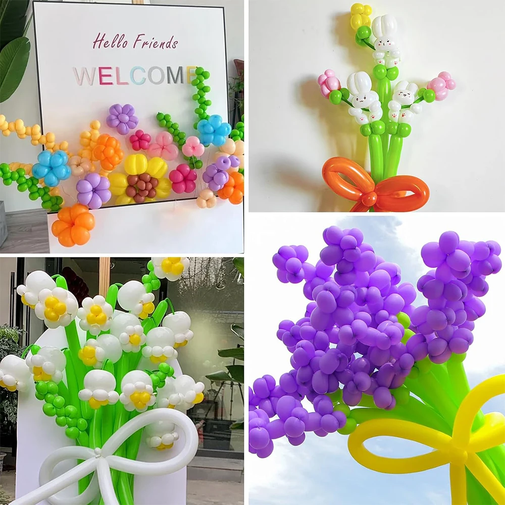 Long Strip Latex Balloon 100 PCS Red Green Yellow Blue Pink Mixed DIY Birthday Party Wedding Ballons Baby Shower Decoration