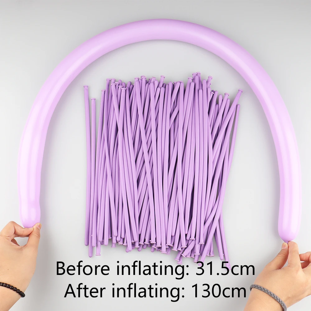 Long Strip Latex Balloon 100 PCS Red Green Yellow Blue Pink Mixed DIY Birthday Party Wedding Ballons Baby Shower Decoration