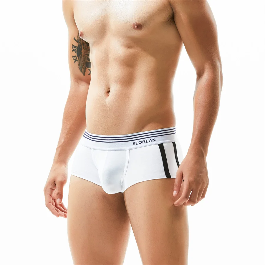 SEOBEAN Brand Men's Underwear Boxers Shorts Breathable Cotton Underpants Comfortable Sexy Panties Boxer For Man