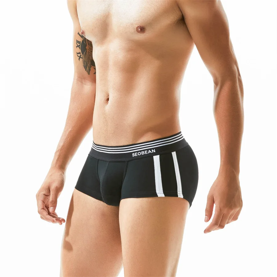 SEOBEAN Brand Men's Underwear Boxers Shorts Breathable Cotton Underpants Comfortable Sexy Panties Boxer For Man