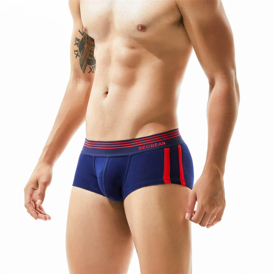 SEOBEAN Brand Men's Underwear Boxers Shorts Breathable Cotton Underpants Comfortable Sexy Panties Boxer For Man