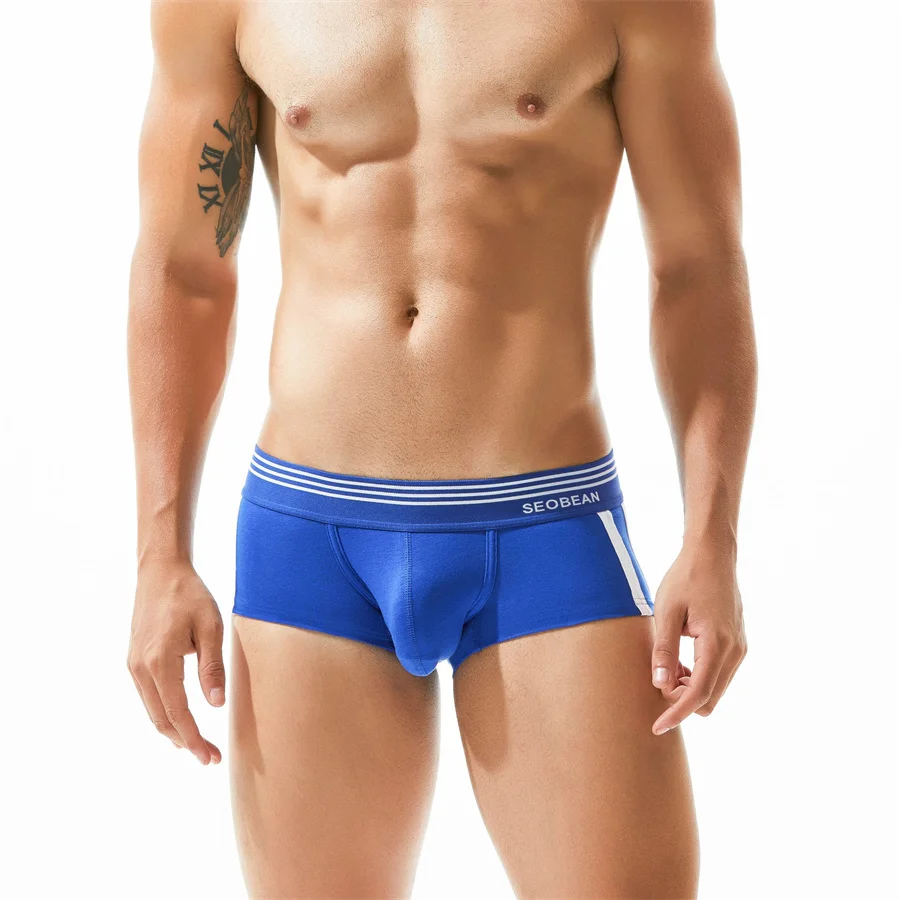 SEOBEAN Brand Men's Underwear Boxers Shorts Breathable Cotton Underpants Comfortable Sexy Panties Boxer For Man