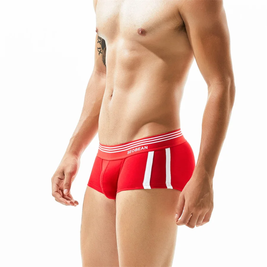 SEOBEAN Brand Men's Underwear Boxers Shorts Breathable Cotton Underpants Comfortable Sexy Panties Boxer For Man