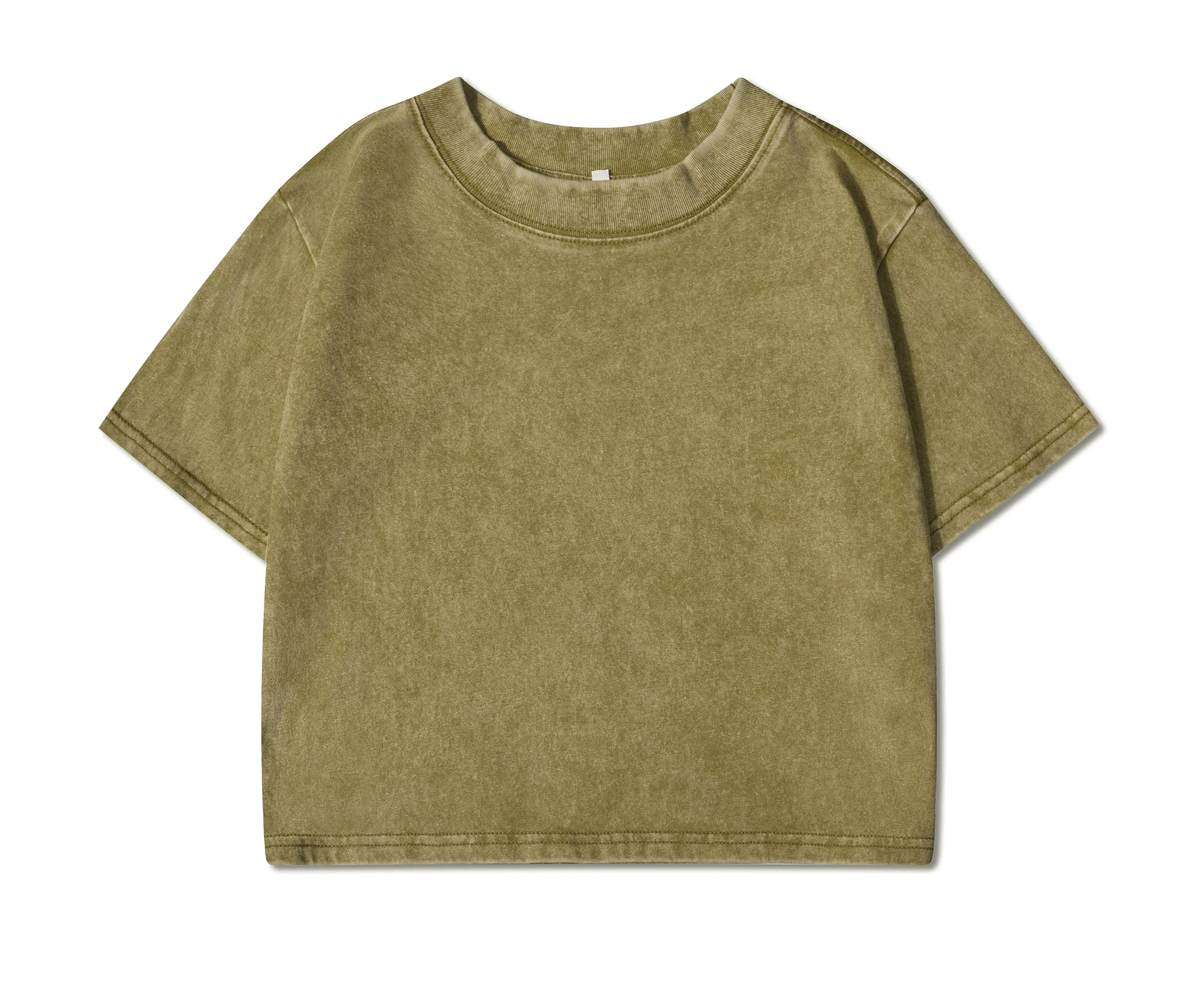 100% Cotton Washed T-Shirts For Women Loose O-Neck Crop Tops Y2k Street Female Clothes Summer Casual Vintage Short Sleeve Tees