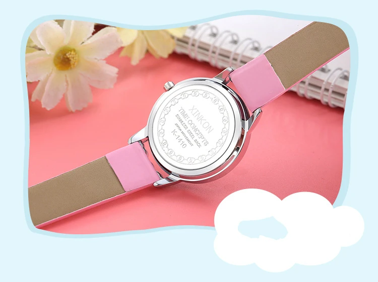 Elsa Watch Girls Elsa Princess Kids Watches Leather Strap Cute Children's Cartoon Wristwatches Gifts for Kids Girl Frozen Clock