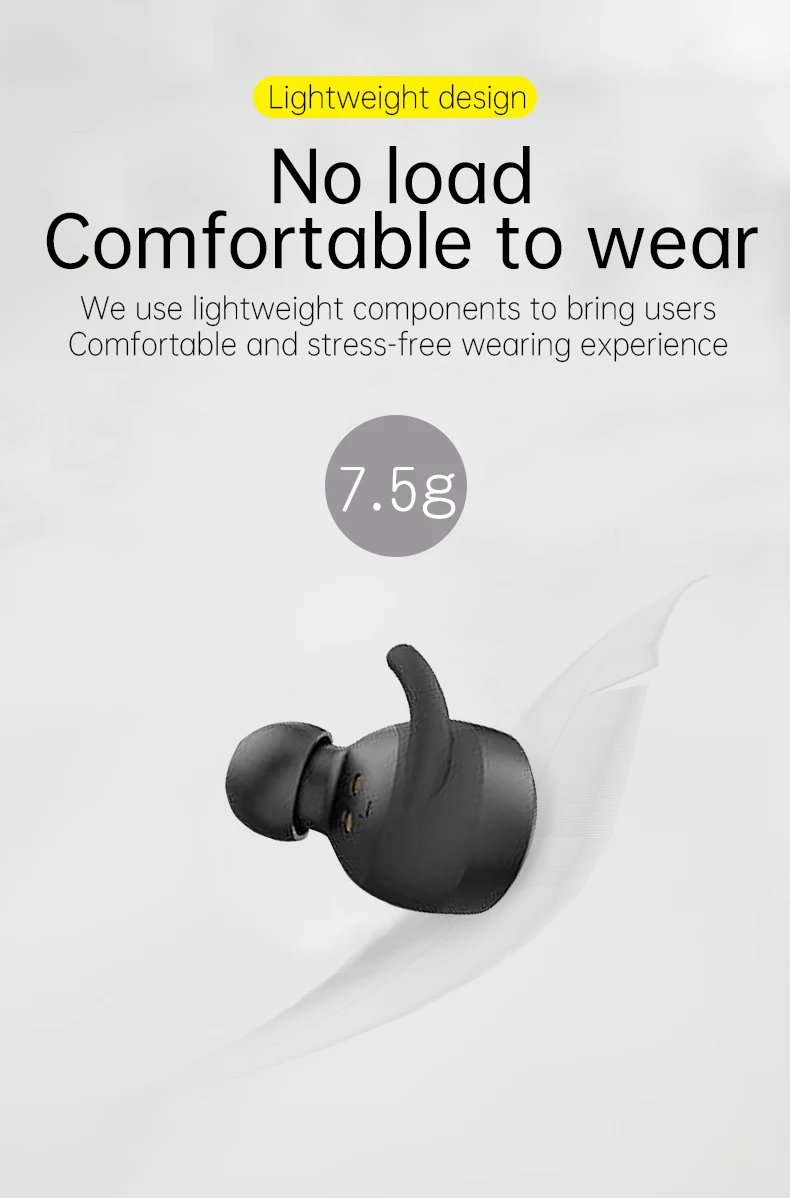 20 Hours Play Time Swimming Waterproof Bluetooth Earphone Dual Wear Style Sport Wireless Headset TWS IPX7 Earbuds Stereo