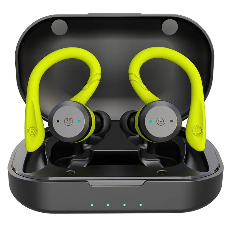 20 Hours Play Time Swimming Waterproof Bluetooth Earphone Dual Wear Style Sport Wireless Headset TWS IPX7 Earbuds Stereo