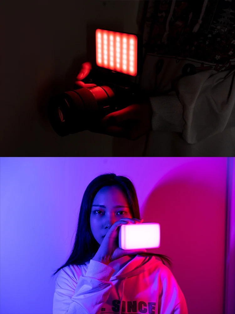 Ulanzi VL120 RGB Camera Light with Diffuser 2500-9000K CRI 95+ 3100mAh LED Video Light Panel for Camera Phone Photography Lights