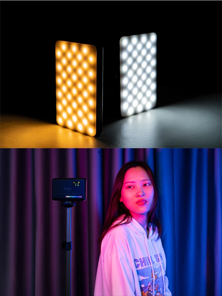 Ulanzi VL120 RGB Camera Light with Diffuser 2500-9000K CRI 95+ 3100mAh LED Video Light Panel for Camera Phone Photography Lights