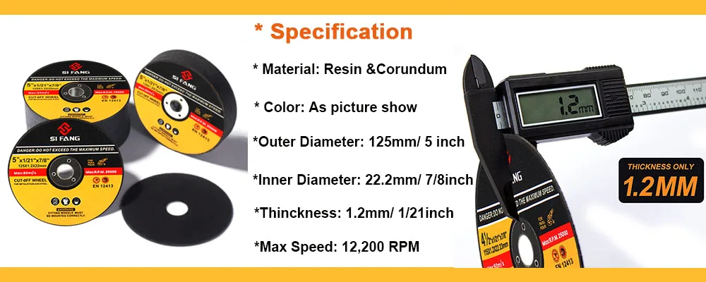 125mm 5" Metal Cutting Discs,5 Inch Cut Off Wheels Flap Sanding Discs Grinding Discs Angle Grinder Wheel 3-60Pcs