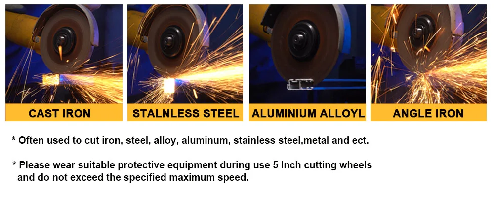 125mm 5" Metal Cutting Discs,5 Inch Cut Off Wheels Flap Sanding Discs Grinding Discs Angle Grinder Wheel 3-60Pcs