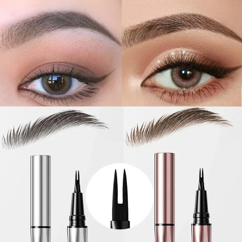 2Points Eyebrow Pencil Long Lasting Easy To Grip Eyebrow Tattoo Waterproof Thin Liquid Lying Silkworm Brow Pen Korean Makeup New