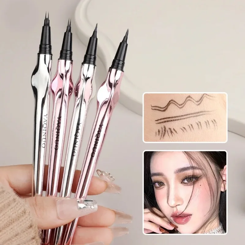 2Points Eyebrow Pencil Long Lasting Easy To Grip Eyebrow Tattoo Waterproof Thin Liquid Lying Silkworm Brow Pen Korean Makeup New