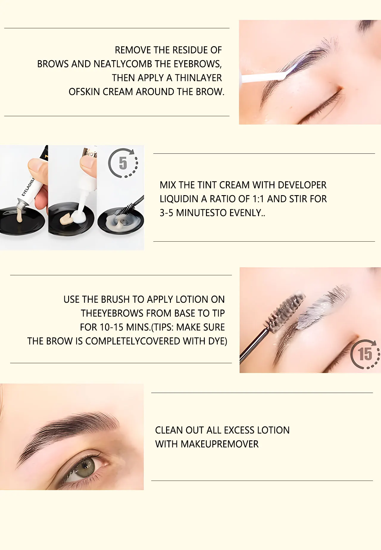 ICONSIGN Eyelashes and Eyebrow Tint Dye Eyebrow Dye Waterproof Long-lasting Eyebrow Brow Kit Semi Permanent Eyebrow Black Brown
