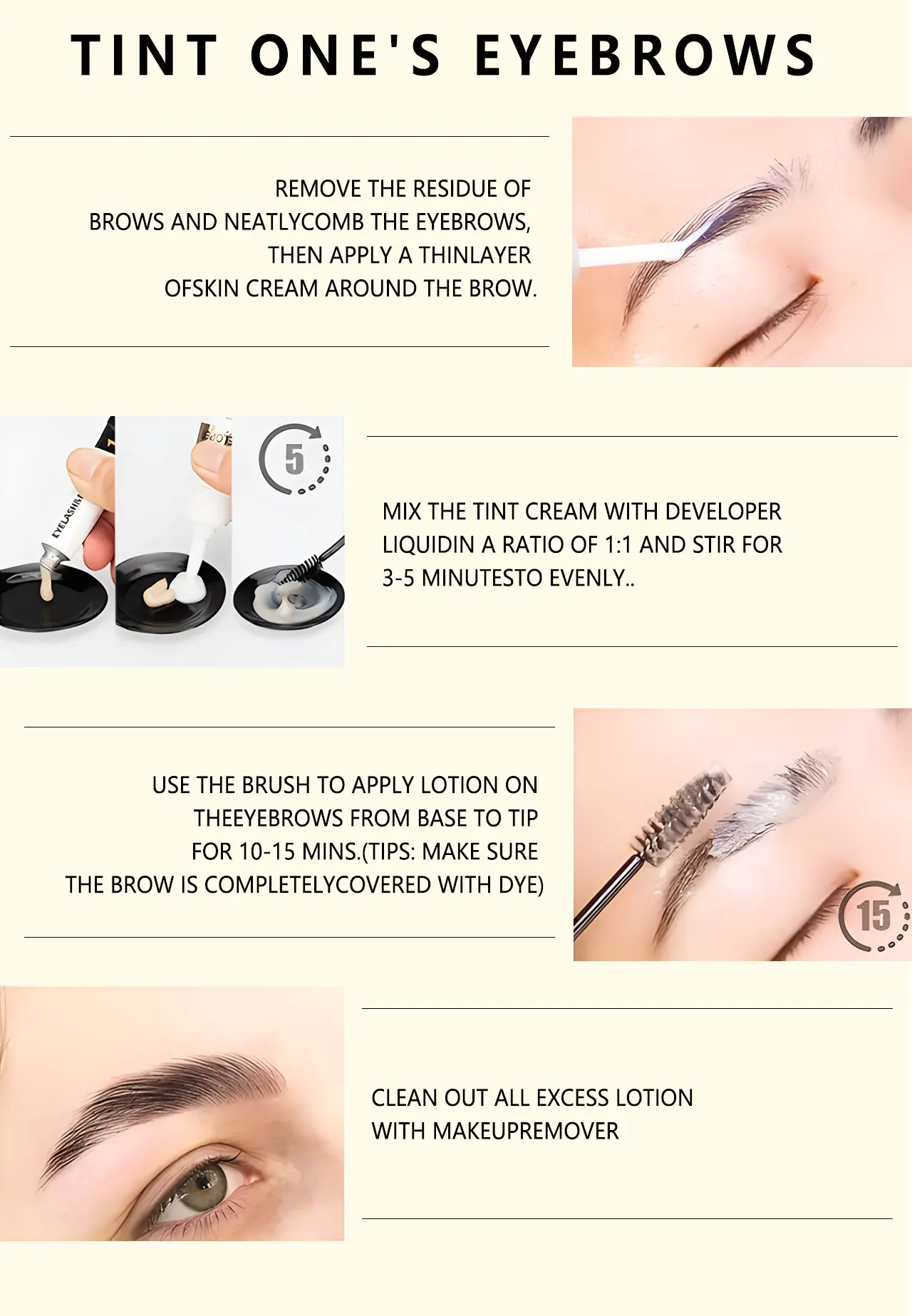 ICONSIGN Eyelashes and Eyebrow Tint Dye Eyebrow Dye Waterproof Long-lasting Eyebrow Brow Kit Semi Permanent Eyebrow Black Brown