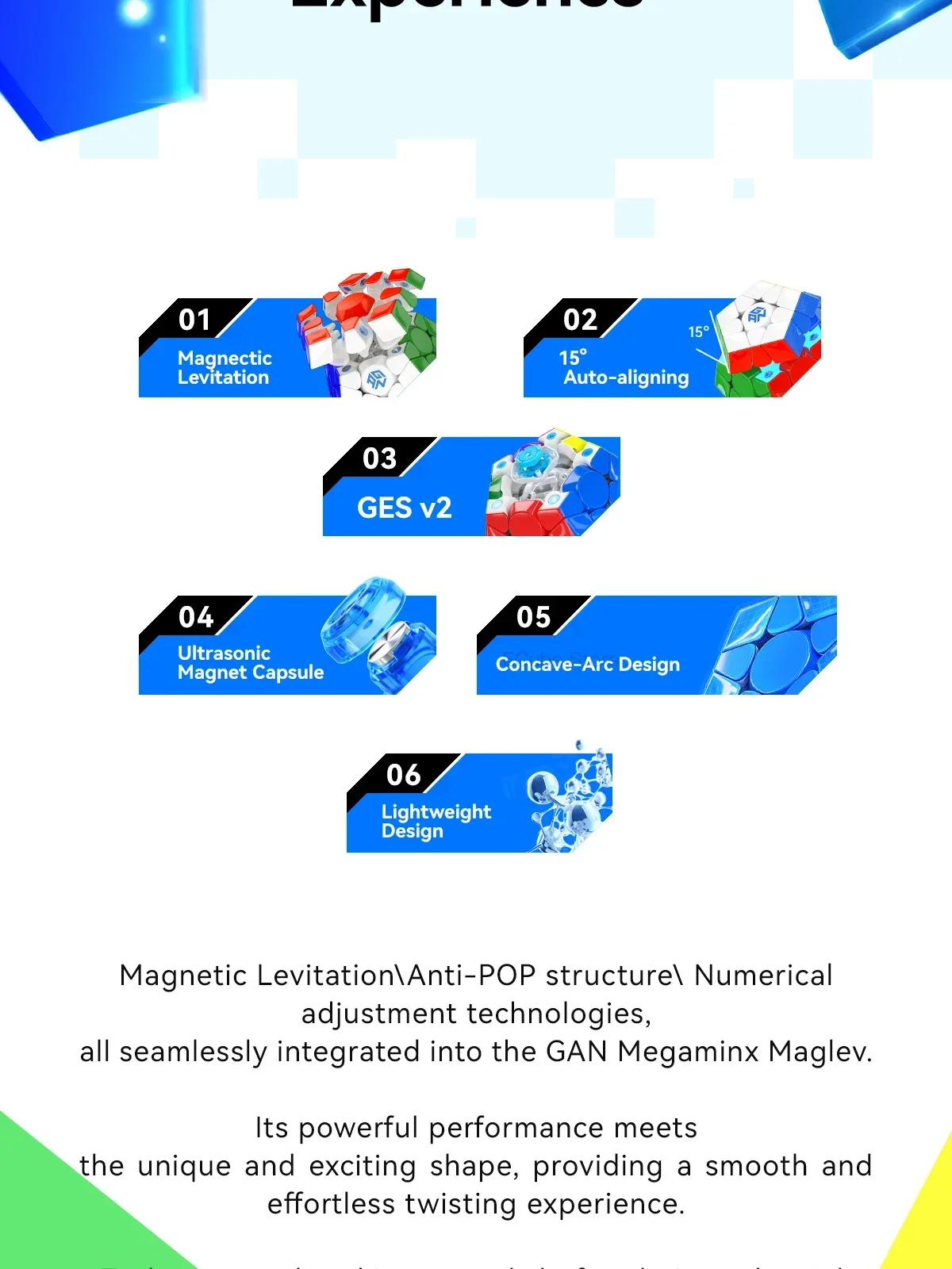 [ECube] GAN Megaminx V2 Maglev UV Magnetic Original High Quality Speed Magic Cube Dodecahedron Magnets Speed Puzzle Gift Toy