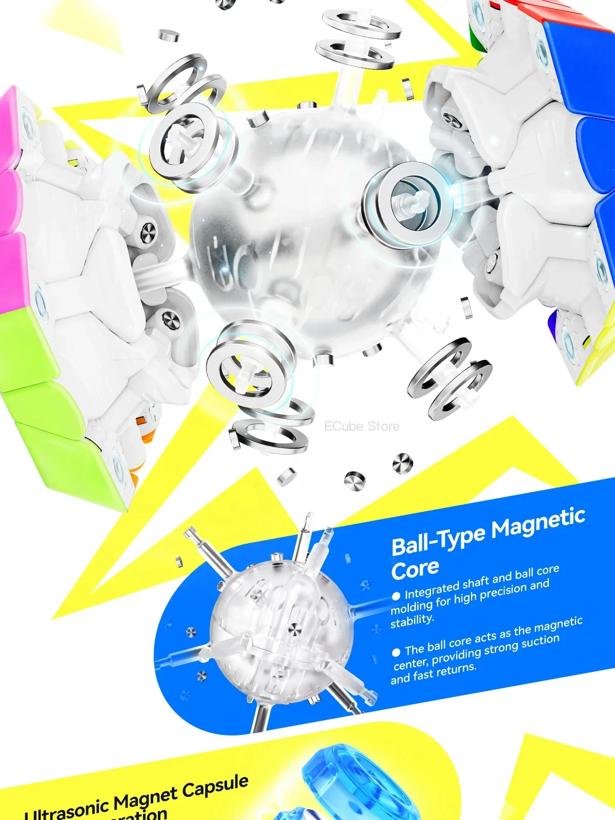 [ECube] GAN Megaminx V2 Maglev UV Magnetic Original High Quality Speed Magic Cube Dodecahedron Magnets Speed Puzzle Gift Toy