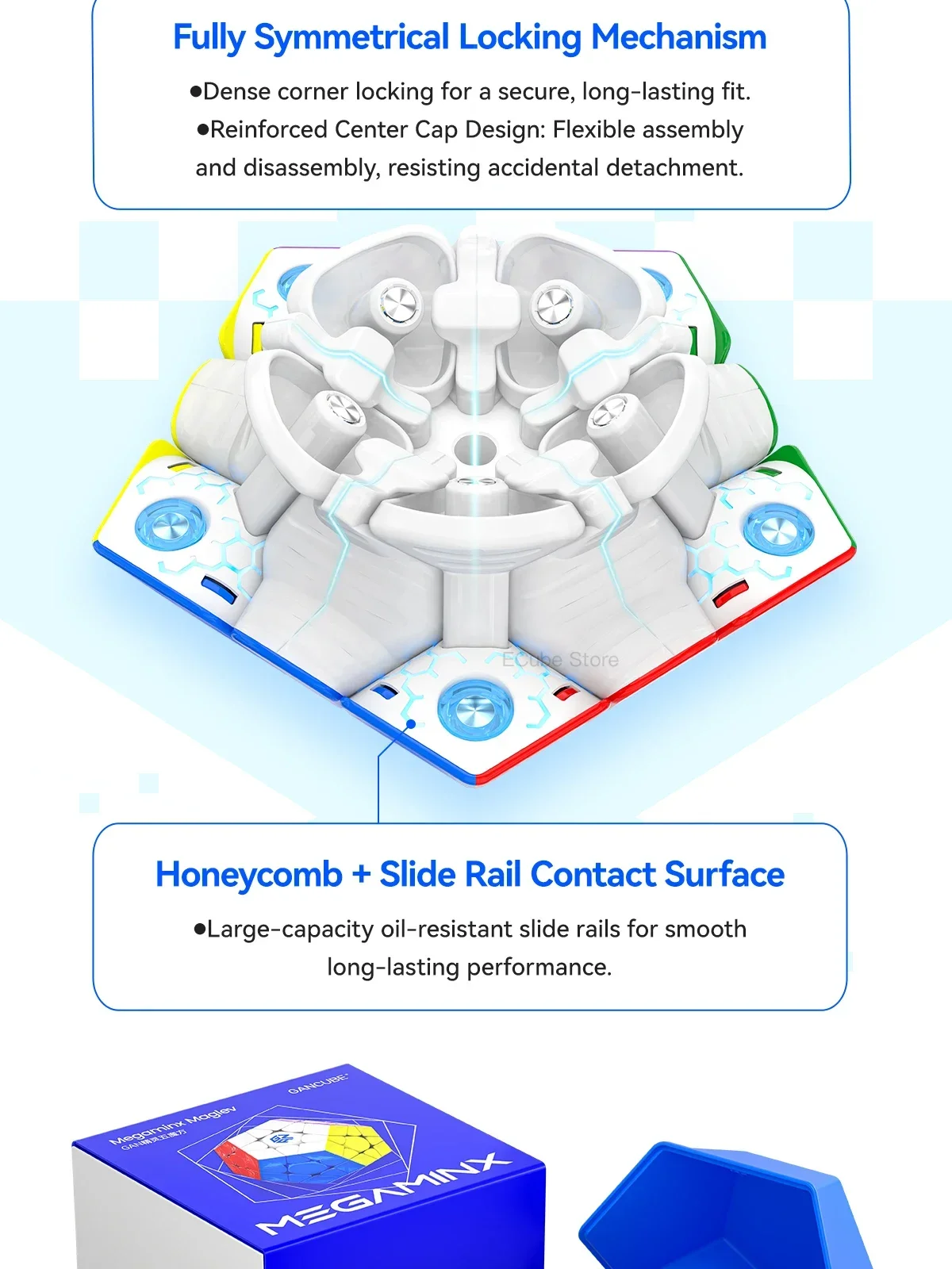 [ECube] GAN Megaminx V2 Maglev UV Magnetic Original High Quality Speed Magic Cube Dodecahedron Magnets Speed Puzzle Gift Toy