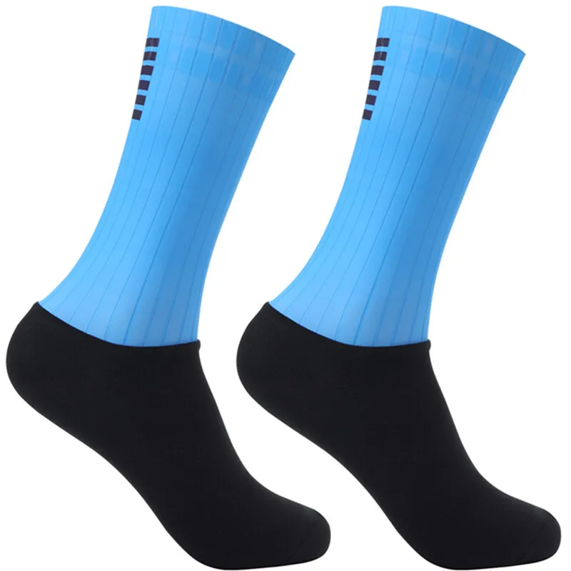 2026 New Summer Whiteline Anti Aero Socks Slip Silicone Cycling Socks Men Bicycle Sport Running Bike Socks Calcetines